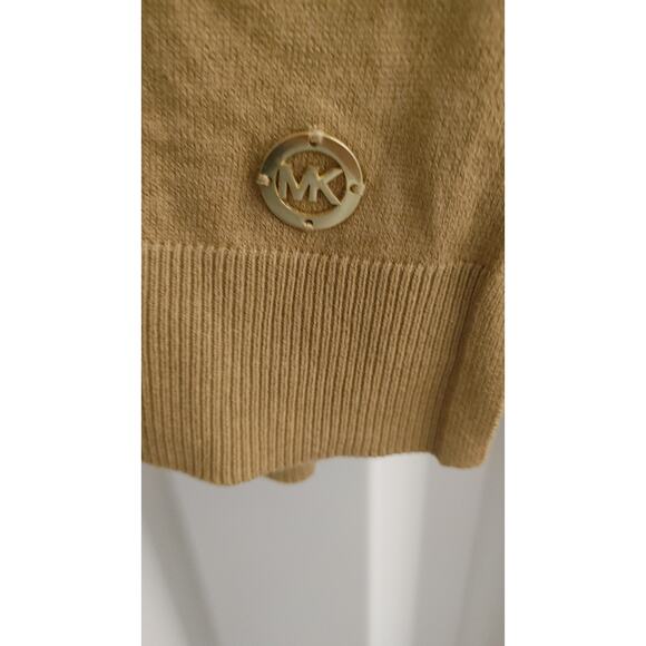 Michael Kors Top Sleeveless Keyhole Cutout Medium Dark Camel NWT - Picture 4 of 6